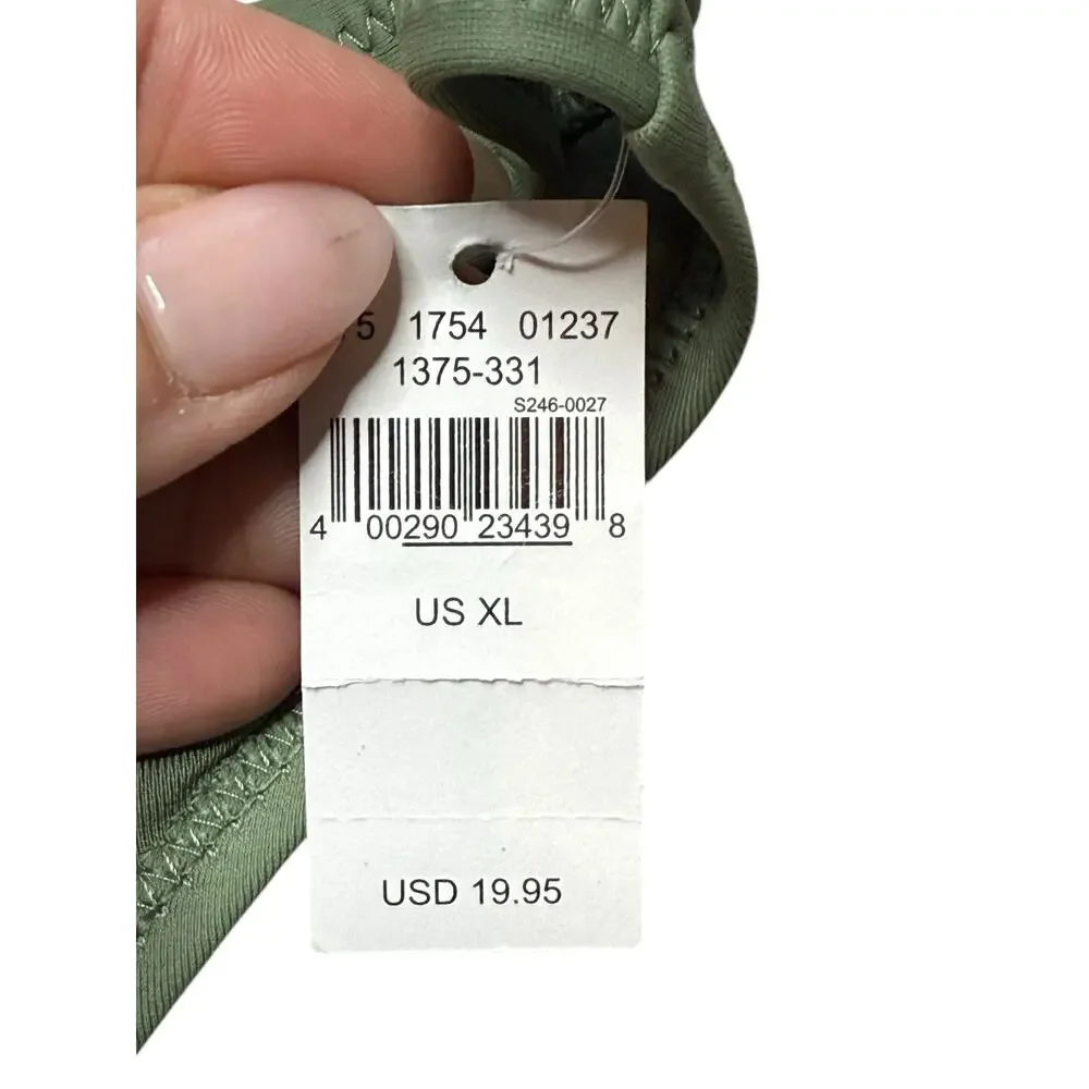 NWT Aerie Swim Bottoms Women XL Olive Green Cheeky